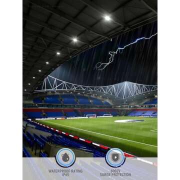 LEONLITE UFO LED High Bay Light 150W, 21,700LM Ultra Bright 5000K Daylight, UL Listed, 120-277V, IP6...