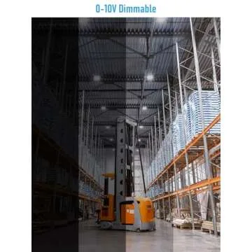 LEONLITE UFO LED High Bay Light 150W, 21,700LM Ultra Bright 5000K Daylight, UL Listed, 120-277V, IP65 Waterproof, Commercial Shop Light for Warehouse Workshop Barn Garage Gym, 0-10V Dimmable