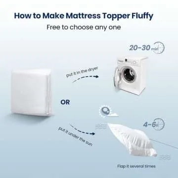 SOPAT Mattress Topper Full Size Extra Thick Mattress Pad 8-21" Deep Pocket Soft Down Alternative Fill Mattress Protector Pillow Top Mattress Cover (54x75 Inches, White)
