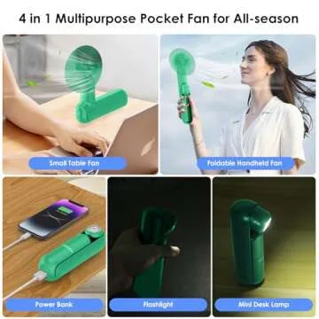 Ohjoin 4 IN 1 Portable Mini Handheld Fan - A Must-Have Travel Essential