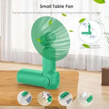 Ohjoin Portable Mini Handheld Fan 4 in 1 for Everyone