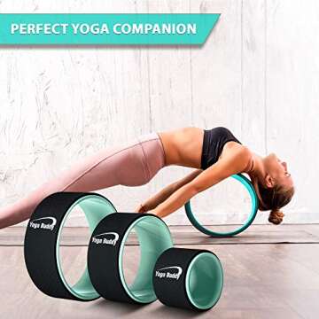 Yoga Wheel Back Wheel 3 Pack- Yoga Roller Prop with Thick Padding Relieves Back Pain and Improves Yoga Poses, Helps with Stretching, Improving Flexibility