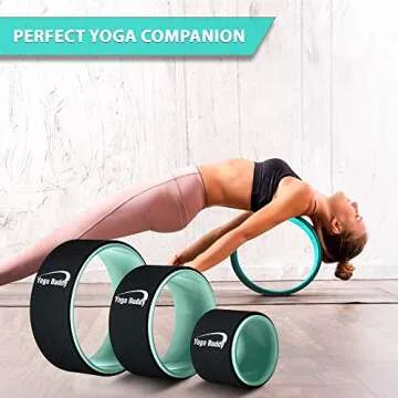 Yoga Wheel Back Wheel 3 Pack- Yoga Roller Prop with Thick Padding Relieves Back Pain and Improves Yoga Poses, Helps with Stretching, Improving Flexibility