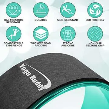 Yoga Wheel Back Wheel 3 Pack- Yoga Roller Prop with Thick Padding Relieves Back Pain and Improves Yoga Poses, Helps with Stretching, Improving Flexibility