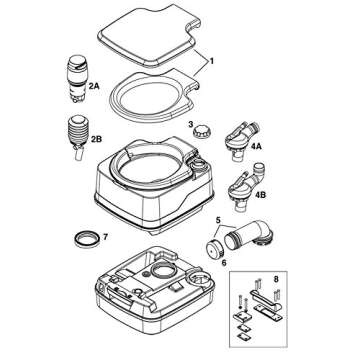 THETFORD PORTA POTTI 260B MARINE 92862: Portable Toilet with Modern Design