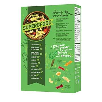 Cybele's Free to Eat Gluten Free & Grain Free Pasta| Superfood Green, Rotini | High in Plant Based P...