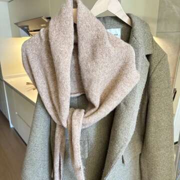 Warm and Versatile Knitted Triangle Scarf for Women