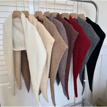 Warm and Versatile Knitted Triangle Scarf for Women