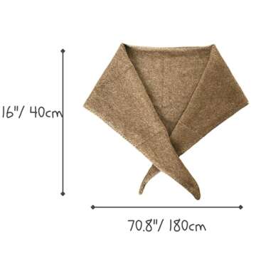 Warm and Versatile Knitted Triangle Scarf for Women