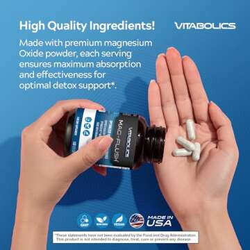Vitabolics Magnesium Oxide Capsules for Constipation Relief