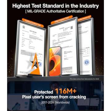 UltraGlass UNBREAK TOP 9H+ Glass for Google Pixel 9/9 Pro Screen Protector [Military Grade Shatterpr...