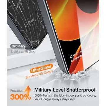 UltraGlass UNBREAK TOP 9H+ Glass for Google Pixel 9/9 Pro Screen Protector [Military Grade Shatterproof & Longest Durable] Pixel 9 Pro Screen Protector Tempered Glass, Screen Protector Pixel 9 Pro/9