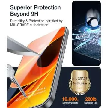 UltraGlass UNBREAK TOP 9H+ Glass for Google Pixel 9/9 Pro Screen Protector [Military Grade Shatterproof & Longest Durable] Pixel 9 Pro Screen Protector Tempered Glass, Screen Protector Pixel 9 Pro/9