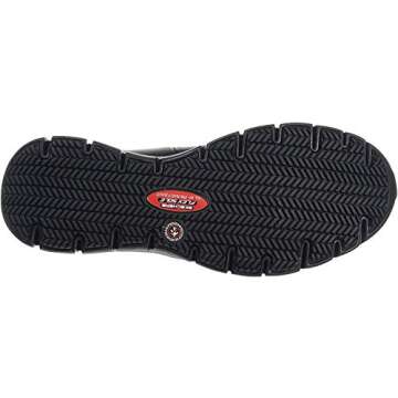 Skechers for Work Women's Sure Track Slip Resistant Shoe, Black, 7 M US
