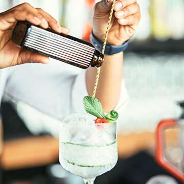 Homestia 12-Inch Gold Bar Spoon, 304 Stainless Steel Cocktail Spoon for Layering Long Spiral Handle Mixing Spoon Stirrers for Drink