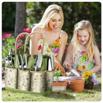 Heavy Duty 9-Piece Gardening Tool Set with Organizer
