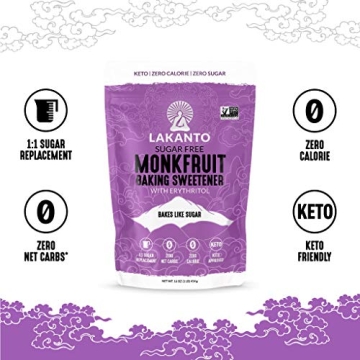 Lakanto Monk Fruit Sweetener - Zero Calorie Baking Substitute