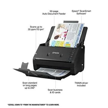 Epson Workforce ES-400 II Duplex Scanner for PC & Mac