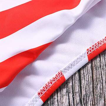 TSWRK Tie Knot Front American USA Flag Bikini Set Triangle Cheeky Bottom Two-Piece Bathing Suit