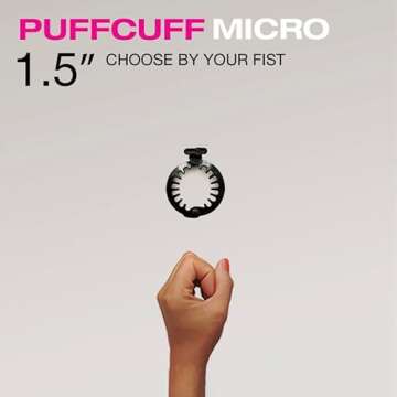 PuffCuff Micro 1.5" Hair Clamps, For All Natural, Thick, Curly, Kinky, Textured, Locs or Braided Hai...