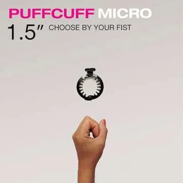 PuffCuff Micro 1.5" Hair Clamps, For All Natural, Thick, Curly, Kinky, Textured, Locs or Braided Hai...