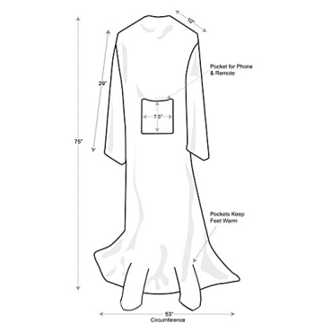 Catalonia Wearable Fleece Blanket with Sleeves and Foot Pockets for Adult Women Men, Micro Plush Comfy Wrap Sleeved Throw Blanket Robe Large, Wine