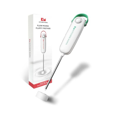 Kitchen Mama Silkwhisk Electric Milk Frother: Handheld Mini Mixer for Coffee & More