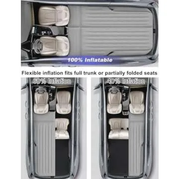 Umbrauto SUV Air Mattress for Back Trunk, Flocked Car Camping Sleeping Bed with Thickened Bottom, Va...