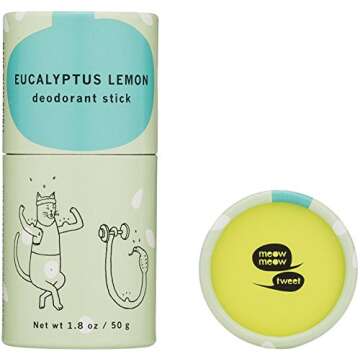 Meow Meow Tweet Lemon Eucalyptus Deodorant Stick, 1.8 oz