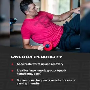 TB12 Vibrating Roller by Tom Brady - Relieve Pain and Soreness with Vibrating Massage Foam Roller for Back Pain, Leg Pain, Pliability. Deep Tissue Massage for Myofascial Trigger Point Release