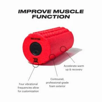 TB12 Vibrating Roller by Tom Brady - Relieve Pain and Soreness with Vibrating Massage Foam Roller for Back Pain, Leg Pain, Pliability. Deep Tissue Massage for Myofascial Trigger Point Release