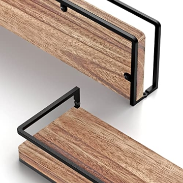 Meangood Rustic Wood Floating Shelves for Home Decor