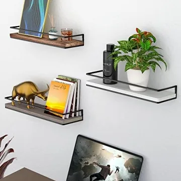 Meangood Rustic Wood Floating Shelves for Home Decor