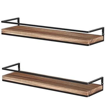 Meangood Rustic Wood Floating Shelves for Home Decor