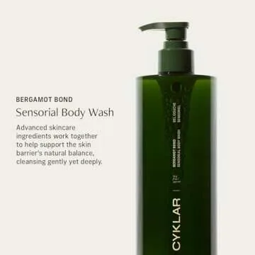 CYKLAR Sensorial Body Wash - Bergamot Bond Hydrating Cleanser with Moisture Locking Multi-Oil Comple...