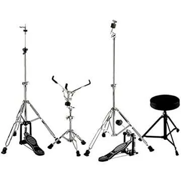 Ludwig Accent Drive 5-Pc Drum Set, Red Sparkle - Includes: Hardware, Throne, Pedal, Cymbals, Sticks & Drumheads