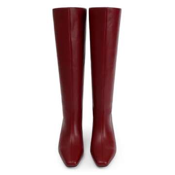 Modatope Knee High Burgundy Boots for Women - Stylish Comfort