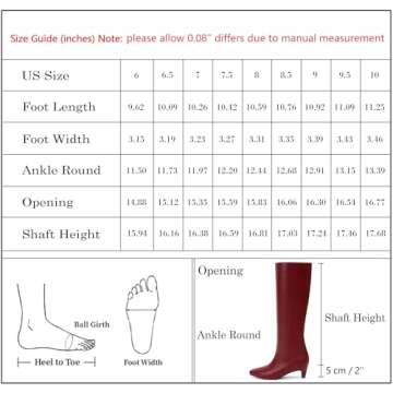 Modatope Knee High Burgundy Boots for Women - Stylish Comfort