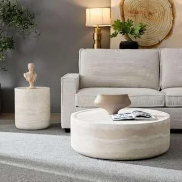JURMALYN Round Coffee Table Set - Modern Style & Durable