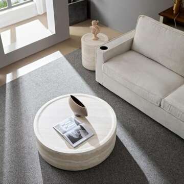JURMALYN Round Coffee Table Set - Modern Style & Durable
