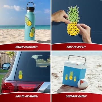 Pineapple Decals Stickers Set of 3 for Car & Laptop