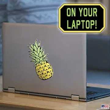 Pineapple Decals Stickers Set of 3 for Car & Laptop