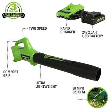 Greenworks 48V (2x24V) 21" Cordless Battery Self-Propelled Mower, 10" String Trimmer & 320 CFM Blower Combo Kit w/ (2) 5.0Ah Batteries, (1) 2.0Ah Battery & Chargers
