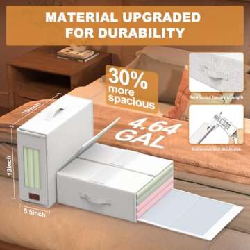 HUWAILE 4.64 GAL Sheet Organizers and Storage - 3 Pack Bed Sheet Organizers for All Sheet Sizes, Inc...