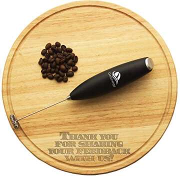 GetEnergy Milk Frother Handheld, Electric Foam Maker for Coffee Perfect for the Best Latte,Cappuccino, Whip Foamer,Durable Drink Mixer, Includes Stainless Steel Stand