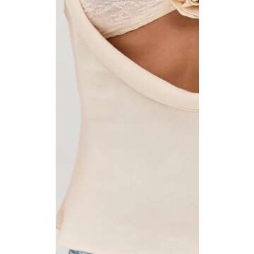 Lioness Women's Delilah Top, Ivory, Off White, XXS