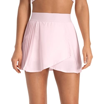 Altiland Women’s Cool Tennis Skirt with Shorts in Rose Pink