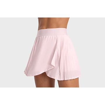 Altiland Women’s Cool Tennis Skirt with Shorts in Rose Pink