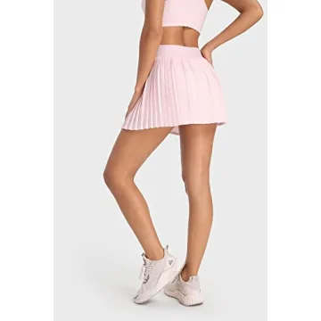 Altiland Women’s Cool Tennis Skirt with Shorts in Rose Pink