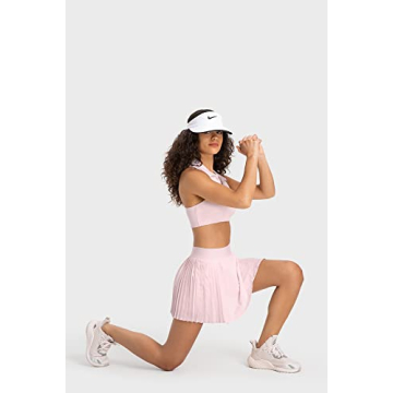 Altiland Women’s Cool Tennis Skirt with Shorts in Rose Pink